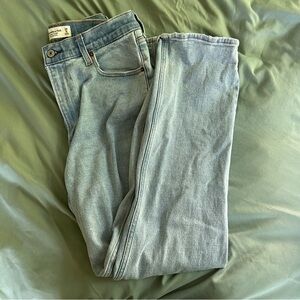 Abercrombie Curve Love Ultra High Rise Ankle Straight Jean